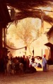 Un mercado El Cairo Orientalista árabe Charles Theodore Frere